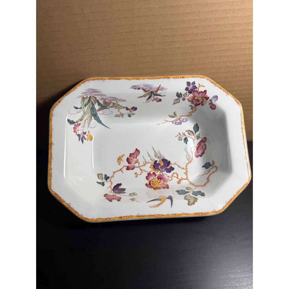 Wedgwood Devon Rose Georgetown Collection Rectangular Vintage Serving Bowl 9.5" - Picture 9 of 9